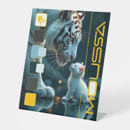 MUSSA-VOETTEKEN RECLAMEBORD MET VOETSTUK