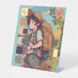 MUSSA-VOETTEKEN RECLAMEBORD MET VOETSTUK