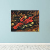 Mussels en garnalen van Vincent van Gogh Canvas Afdruk (Insitu (Houten vloer))
