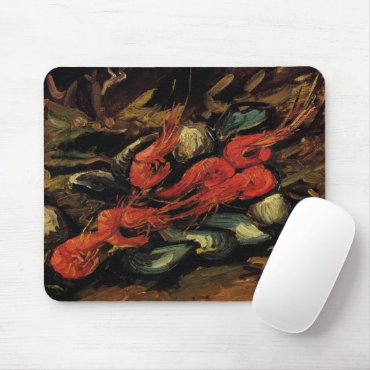 Mussels en garnalen van Vincent van Gogh Muismat (Met muis)