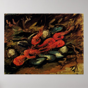 Mussels en garnalen van Vincent van Gogh Poster