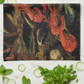 Mussels en garnalen van Vincent van Gogh Theedoek (Gevouwen)