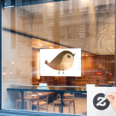 Mussen Cartoon Raamsticker (Cafe Raam)
