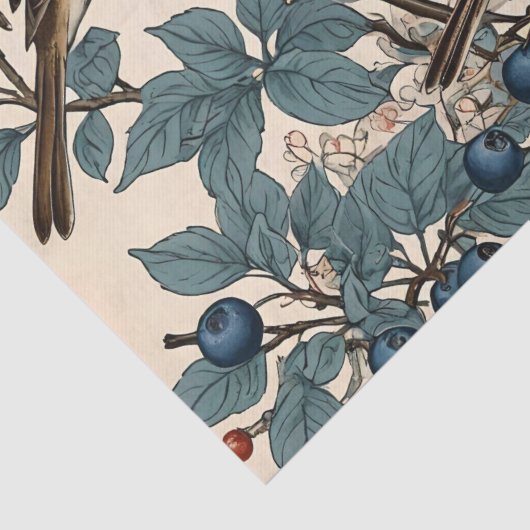 mussen en bosbessen Decoupage Tissuepapier (Detail)