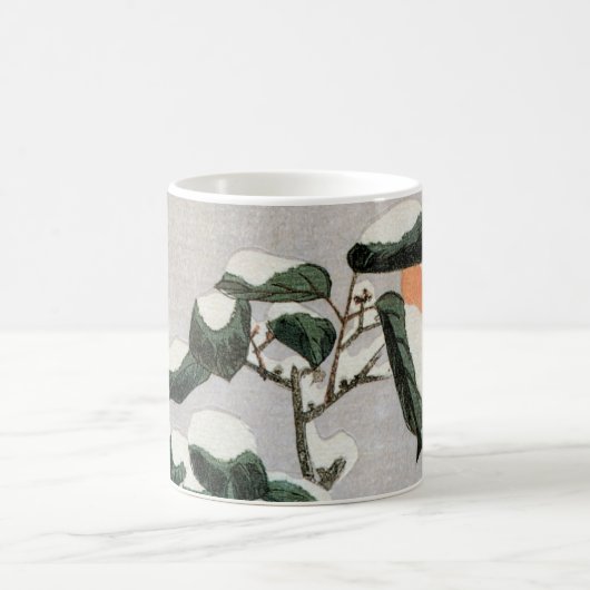 Mussen en Camelia in de Sneeuw van Ando Hiroshige Koffiemok (Center)