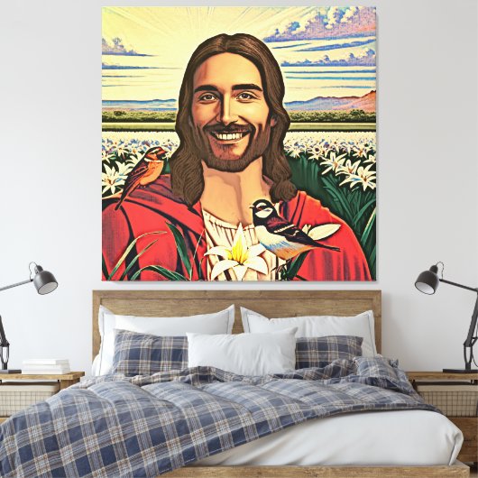 Mussen en lelies canvas afdruk (Insitu (Slaapkamer))