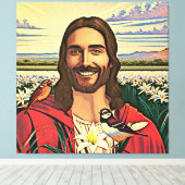 Mussen en lelies canvas afdruk (Insitu (Houten vloer))