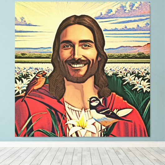 Mussen en lelies canvas afdruk (Insitu (Houten vloer))