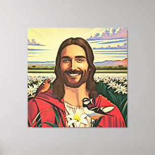 Mussen en lelies canvas afdruk