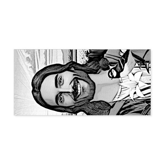 Mussen en lelies rubberstempel (Afrduk)