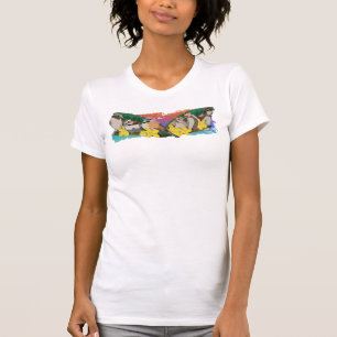 Mussen in een rij t-shirt