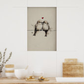 Mussen Liefde Printen, Hart Valentijn Print (Keuken)