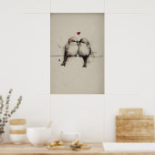 Mussen Liefde Printen, Hart Valentijn Print (Keuken)