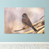 Mussen op een dunne tak canvas afdruk (Insitu (Houten vloer))