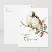 Mussen op een Kersttak Briefkaart (Voorkant / Achterkant)
