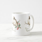 Mussen op een Kersttak Koffiemok (Voorkant rechts)