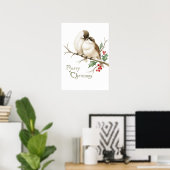 Mussen op een Kersttak Poster (Thuiskantoor)