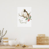 Mussen op een Kersttak Poster (Keuken)