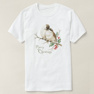 Mussen op een Kersttak T-shirt