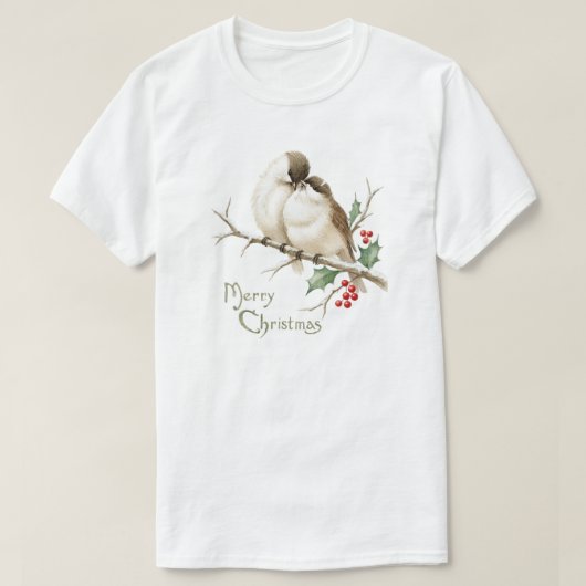 Mussen op een Kersttak T-shirt (Design voorkant)
