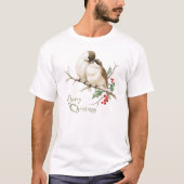 Mussen op een Kersttak T-shirt (Voorkant)