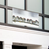 MUSSEN OP EEN TAK Banner MET GROMMETS (Buitenkant Gebouw)