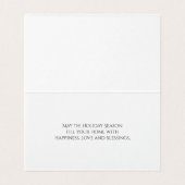 Mussen op een tak - Vrolijk kerstfeest Kaart (Binnenkant ongevouwen)