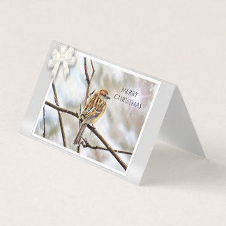 Mussen op een tak - Vrolijk kerstfeest Kaart