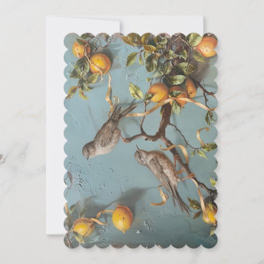 Mussen - Platte uitnodiging afmeting: 12,7 cm x 17 (Voorkant)