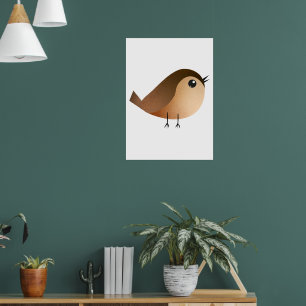 Mussen vogel Cartoon Poster