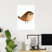 Mussen vogel Cartoon Poster (Thuiskantoor)