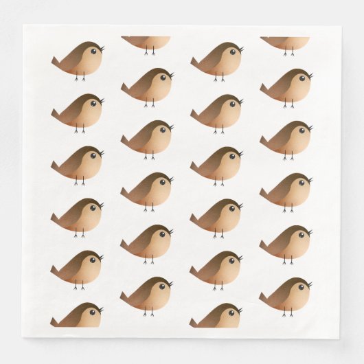 Mussen vogel Cartoon  Servet (Voorkant)