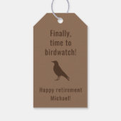 Mussen Vogels Grappige Vogelspotter Pensioenfeestj Cadeaulabel (Achterkant)