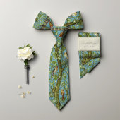 Mussen Vogels Monogram Kunst en Ambachten Mannen Stropdas