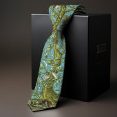 Mussen Vogels Monogram Kunst en Ambachten Mannen Stropdas