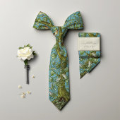 Mussen Vogels Monogram Kunst en Ambachten Mannen Stropdas