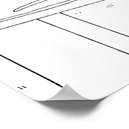 Mussen Vogels vergadering op de rail tekening, Pos Poster (Hoek)