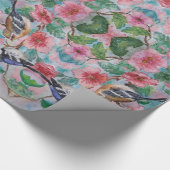 Mussen Wrapping Papier Vogels en Bloemen (Hoek)