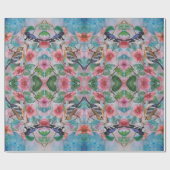 Mussen Wrapping Papier Vogels en Bloemen (Vlak)