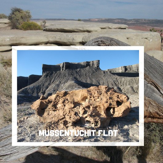 Mussentuchit Flat Rocks, Emery County, Utah Briefkaart