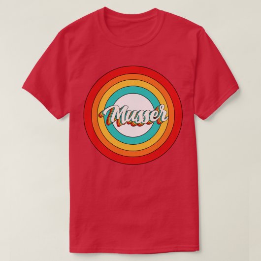Musser naam Shirt Musser Circle (Design voorkant)