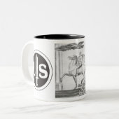 Mussolini Duce Lotta Studentesca Tweekleurige Koffiemok (Voorkant links)