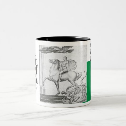 Mussolini Duce Lotta Studentesca Tweekleurige Koffiemok (Center)