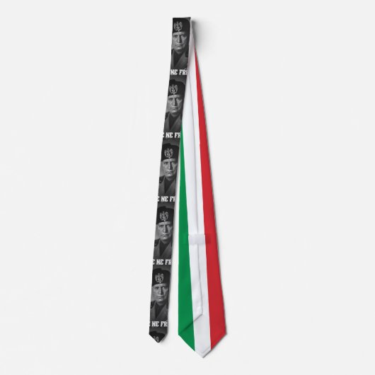Mussolini met Italiaanse vlag Stropdas (Achterkant)