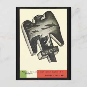 Mussolini Propaganda Briefkaart