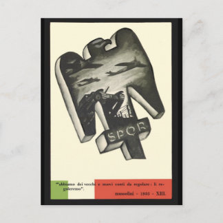 Mussolini Propaganda Briefkaart