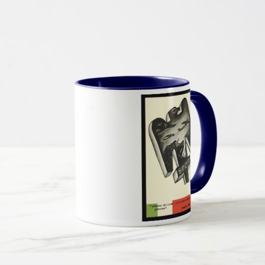 Mussolini Propaganda Mok (Voorkant rechts)