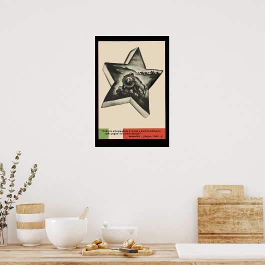Mussolini Propaganda Poster (Keuken)