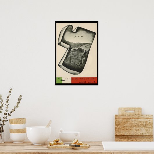 Mussolini Propaganda Poster (Keuken)