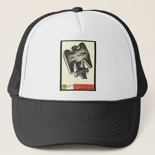 Mussolini Propaganda Trucker Pet (Voorkant)